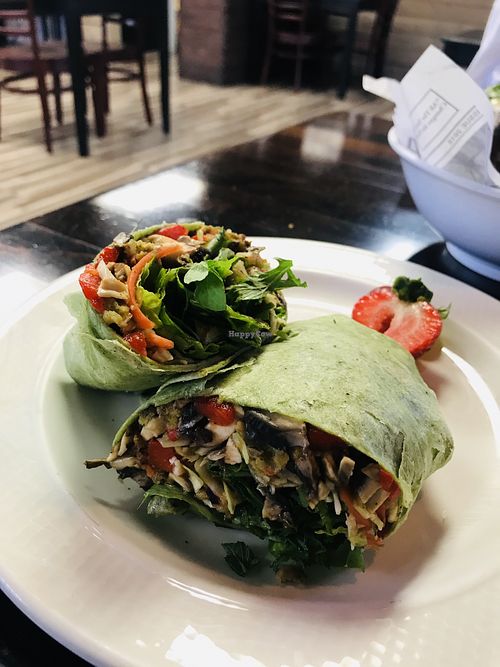 Veggie wrap (minus the kale🌱) at The Urban in Canyon Lake