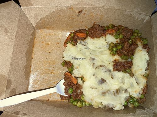 Vegan Shepherds pie with Beyond meat at Mrs Robinson's Irish Pub in Toluca Lake