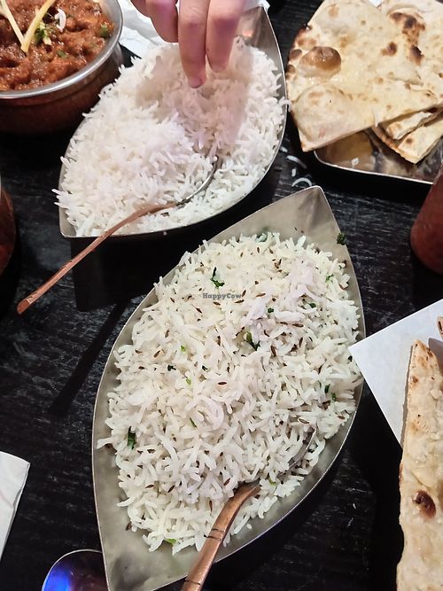 Steamed Rice and Jeera Rice at Bhaji Pala in Gatley
