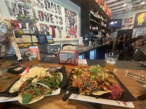 Vegan options & decor   at Yellow Dog Eats in New Smyrna Beach