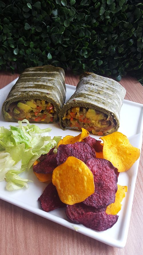 Avo & Grilled Veg Spinach Wrap at Roro's in Nairobi