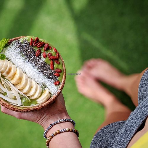 green detox smoothie bowl at MEMO Boutique Hotel in Ahangama