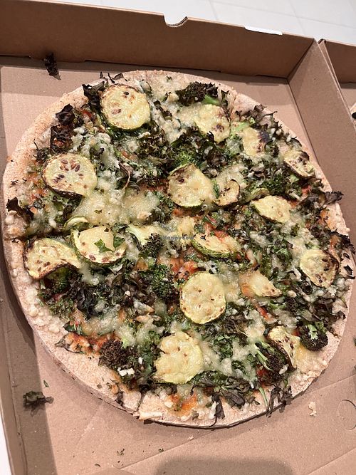 Vegan nkdtox Pizza
Kale, Rocket, Basil, Courgette, Brocolli, Vegan cheese  at NKD Pizza in Abu Dhabi