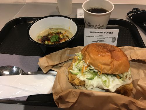 TFT with sweet potato soup at Superiority Burger in Tokyo