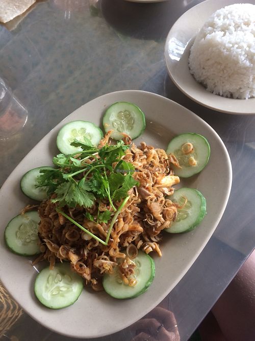 Mushrooms w lemongrass  at Huong Tu Bi in Hoi An