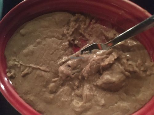 Refried beans, sorry about my fork in there at Don Patron in Williamsport