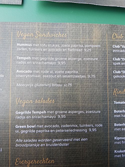 Vegan options at Annie in Berkel En Rodenrijs