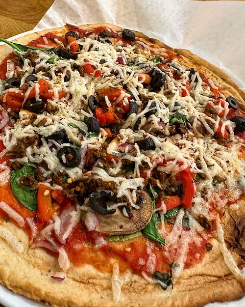 Vegan veg + mozzarella cheeze  at Mod Pizza in Rockwall