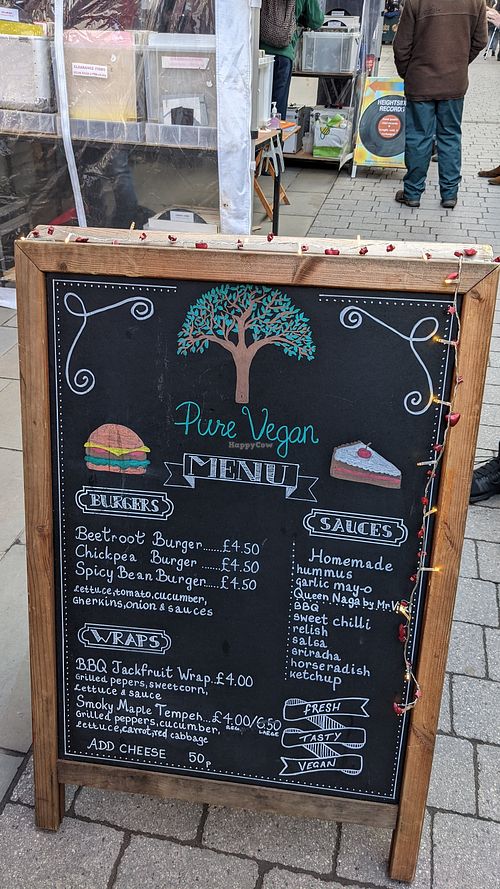Menu at Pure Vegan in Lancaster