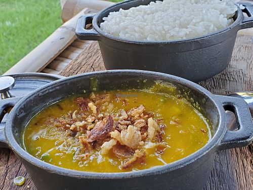 Pumpkin lentil dhal at Boutique Farmers in Pak Nam Pran