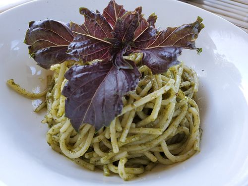 Pesto pasta at Boutique Farmers in Pak Nam Pran