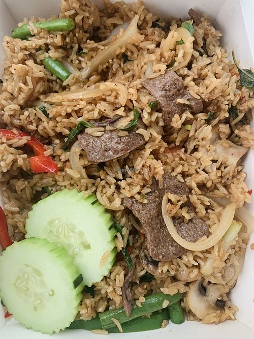 Spicy Fried Rice + Pepper Steak at Salaya in Los Angeles
