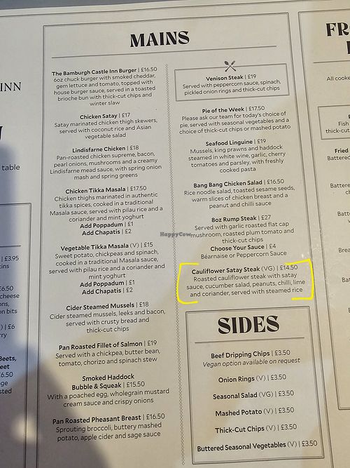  at Bamburgh Castle Inn in Seahouses