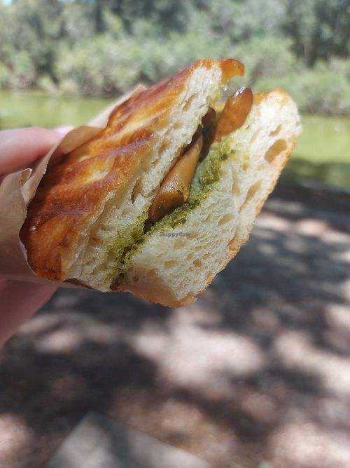 Pesto mushroom toastie at W.H.I.P Patisserie in Inglewood
