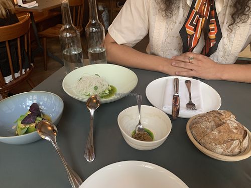 vegan 4 course menu (that’s 2) - very delicious  at Neue Taverne in Zurich