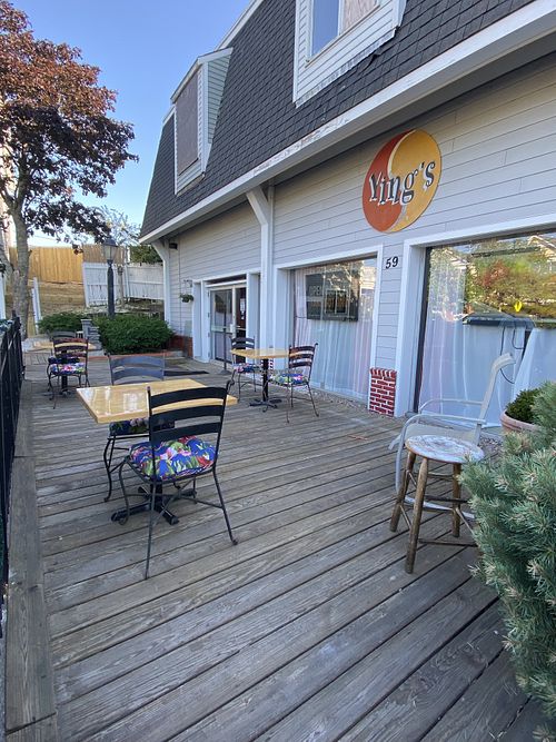 Patio seating  at Ying's in Hyannis