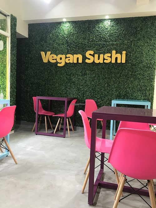 Inside restaurant at Vegan Sushi in Buenos Aires