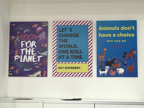 Posters at Vegan Sushi in Buenos Aires