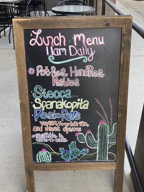 Lunch menu  at Boo's Organic Oven in Joshua Tree