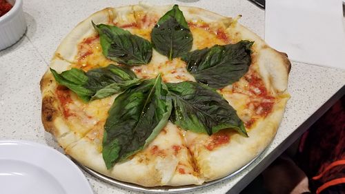 Violife Margherita pizza at Dangerous Minds Brewing Co in Pompano Beach