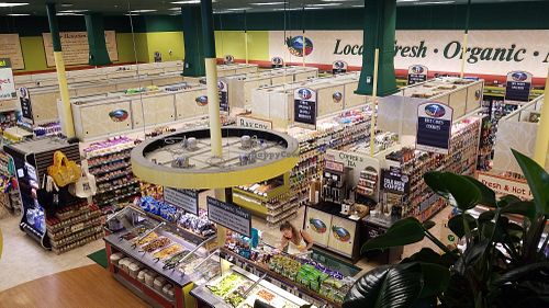 View from the seating area at Down to Earth in Kahului