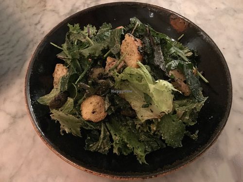 ceasar salad w sea beans and while capers at Hungry Angelina in Long Beach