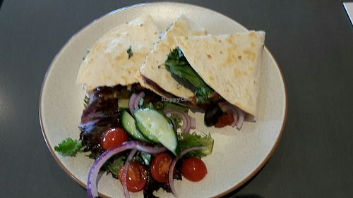 Veggie flat grill (vegan tortilla) at The Coffee Club in Warwick