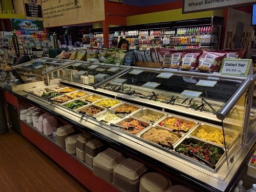 Double sided vegetarian buffet, lots of vegan options at Down to Earth - Store and Deli in Kahului