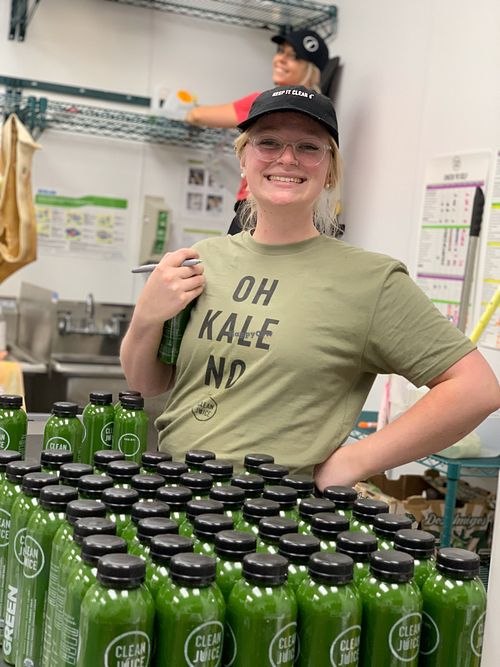 Cold-Pressed in house at Clean Juice in Lincoln