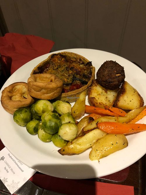 vegan xmas roast at The Curlew in South Woodham Ferrers