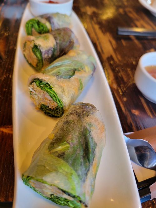 Spring roll at Huong Sen Lotus Vegetarian in Houston