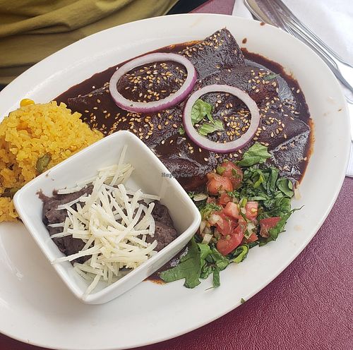 Enchiladas mole de Oaxaca at Fiesta Oaxaca in Santa Fe