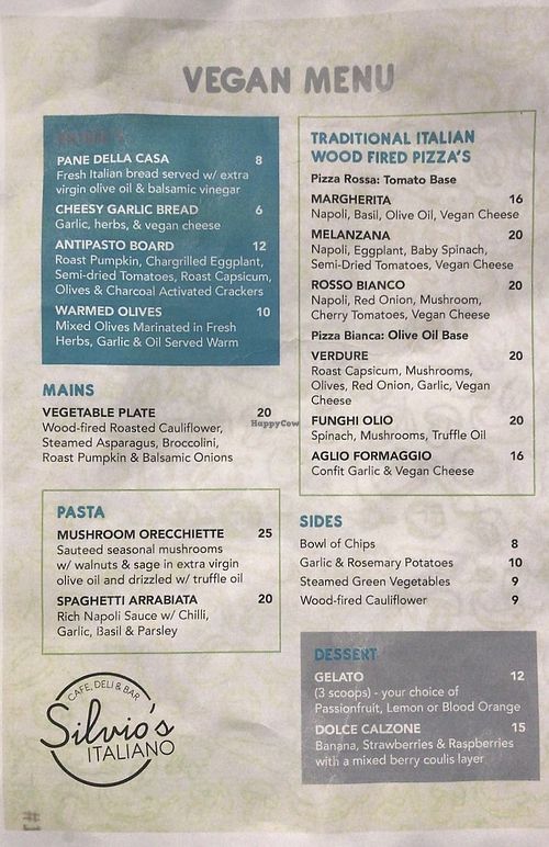 Silvio's Italian Coffs Harbour New South Wales Restaurant HappyCow