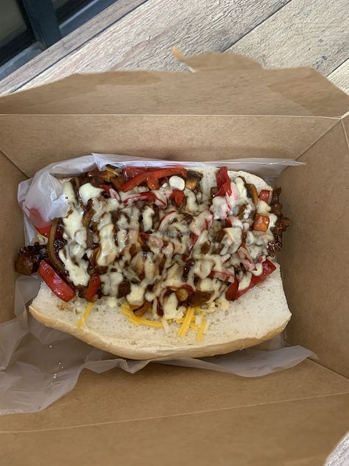 Philly cheeze steak sandwich  at Loving Hut in Redlands