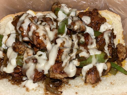 Philly cheese steak  at Loving Hut in Redlands