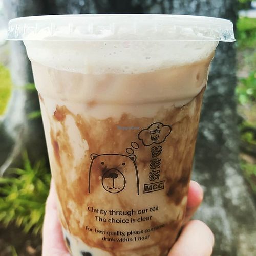 Earl Grey Milk Tea $4.9. 
 at Mong Cha Cha Cafe 夢茶茶 in Central Singapore