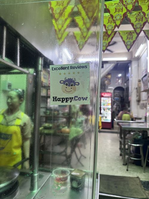 New sticker   at Jay Oh Vegetarian in Bangkok