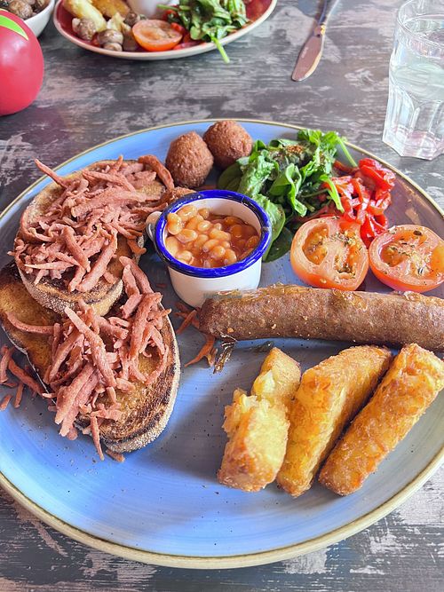 Vegan full English breakfast  at Lounges - Fuego Lounge in Lewes