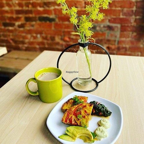 Eggless quiche at Lifestyle Cafe in Columbus