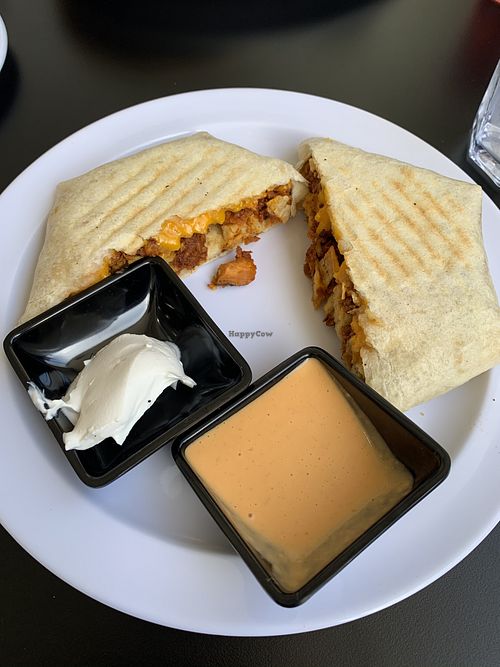 Vegan crunch wrap! Soooooo good highly recommend  at 4th & State in Columbus