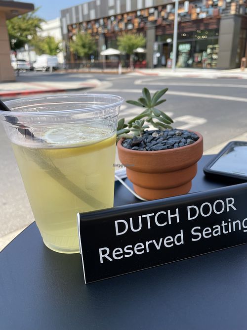 One of the tables at The Dutch Door in Napa
