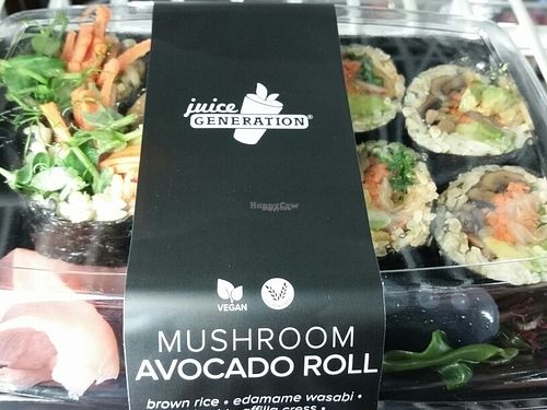 mushroom avocado roll at Juice Generation - 9th Ave in New York City
