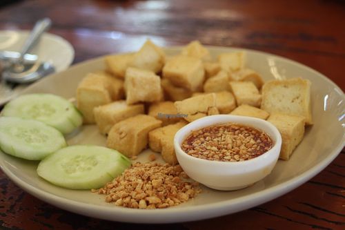 Deep Fried Tofu at Krua Jey - ครัวเจ in Koh Phangan
