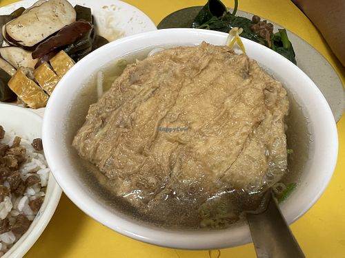 Tofu puff glass noodles 8/10 65ntd  at NíngXià SuíYuán 寧夏隨緣素食 in Taipei