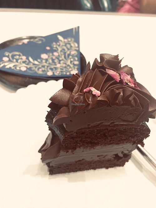 Vegan chocolate cake at Infiniti C in Hong Kong Island