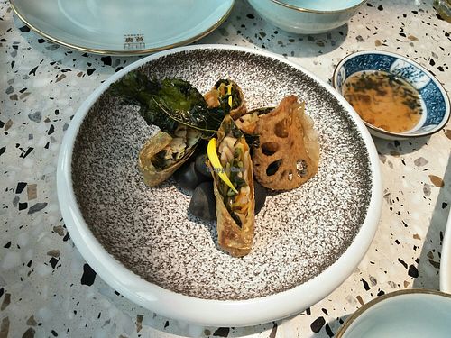 Tofu skin spring rolls. at Jiǎn Dān 笕箪 - Anyuan Rd in Shanghai