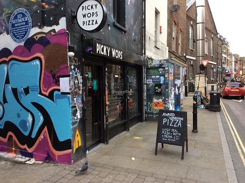 The outside  at Picky Wops in East London