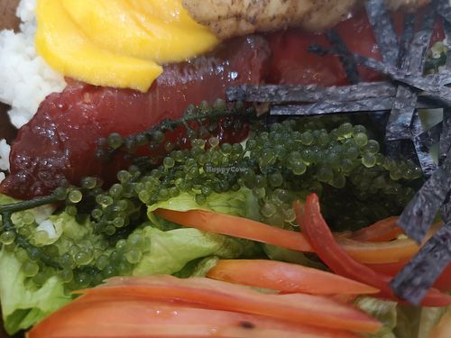 "Lato" sea grapes" and watermelon sashimi at Kulay in Coron