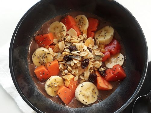 Choc Smoothie Bowl at What's Cup! in Koh Phangan