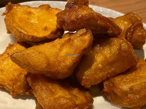 Fried oyster mushroom at Kōng Yě Sù MiànShí 空也素麵食 in Taichung
